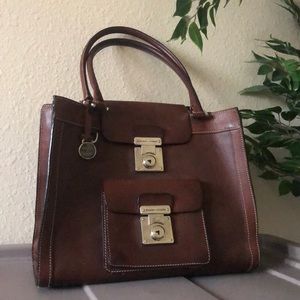 Dooney & Bourke Classic Brown Leather Handbag